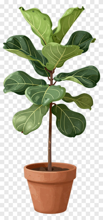 Fig Tree In Clay Pot PNG