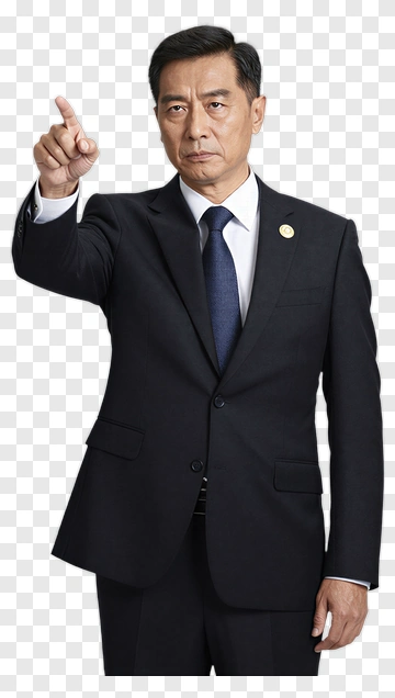 Man In Formal Suit Pointing Finger PNG