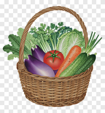 Fresh Vegetable Basket PNG