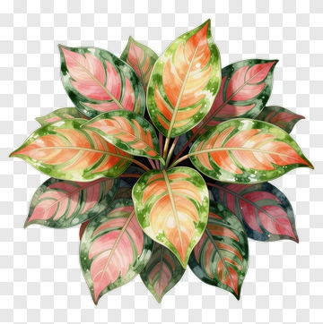 Colorful Leaf Plant PNG