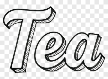 Hand-drawn Tea Lettering PNG