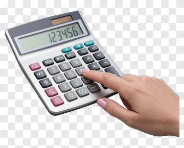 Hand Pressing Calculator Keys PNG