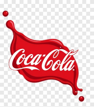 Coca-Cola Logo With Splash Design PNG