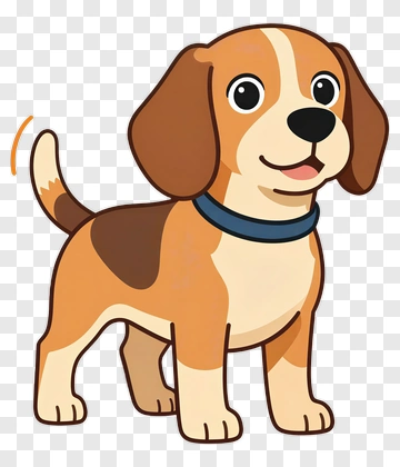 Beagle Puppy With Blue Collar PNG