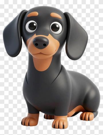 Dachshund Toy Figure PNG