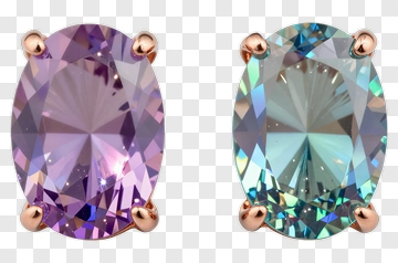 Purple And Blue Gemstone Stud Earrings PNG