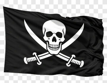 Pirate Flag With Skull And Crossed Swords PNG