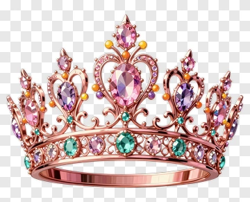Ornate Crown With Gemstones PNG