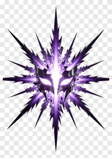 Purple Energy Mask With Spikes PNG