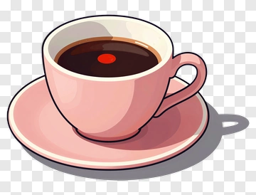 Pink Coffee Cup With Saucer PNG
