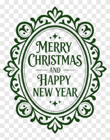 Merry Christmas And Happy New Year PNG