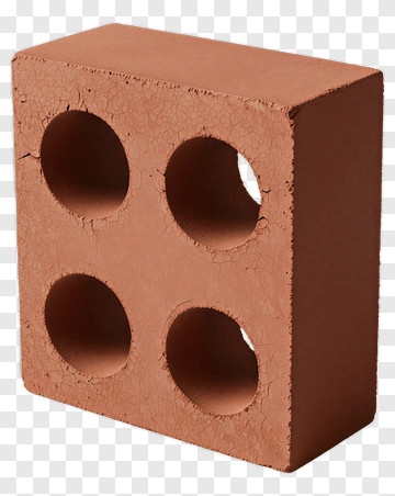 Red Brick With Four Holes PNG