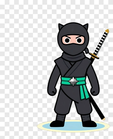 Cat Ninja With Sword PNG