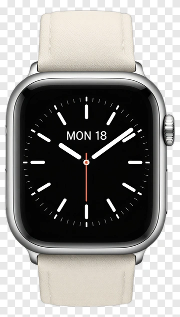 Smartwatch With Leather Strap PNG