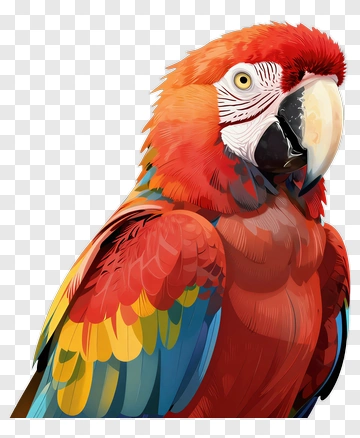 Vibrant Macaw Portrait PNG