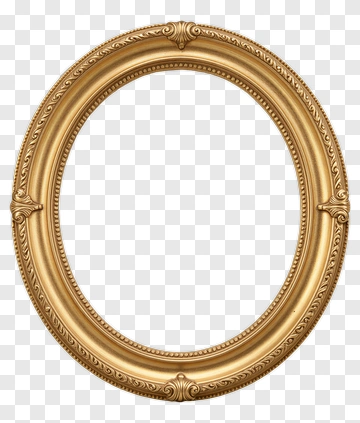 Golden Oval Frame PNG
