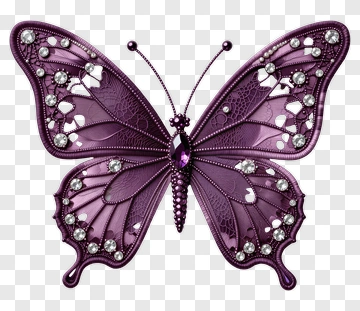 Purple Jewel Butterfly PNG