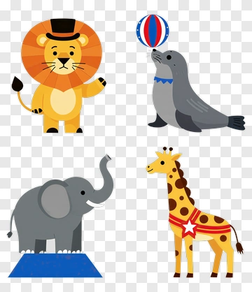 Circus Animals Performing PNG