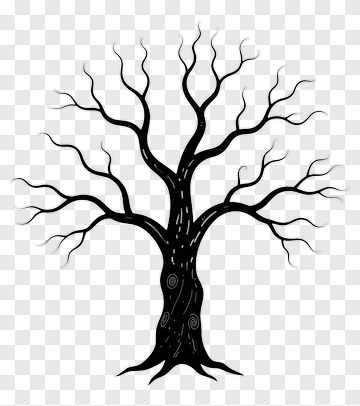 Black Tree Illustration PNG