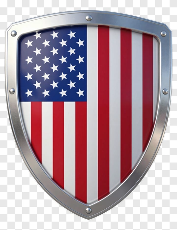 Shield With American Flag PNG