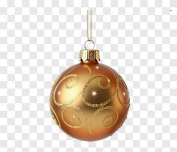 Golden Ornament With Swirl Design PNG