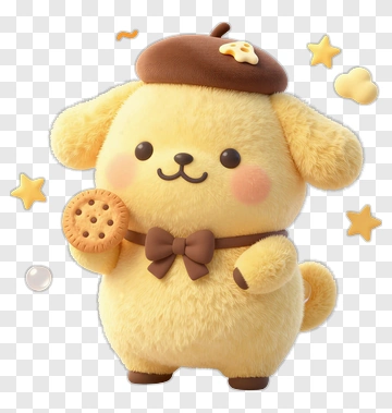 Pompompurin Holding A Cookie PNG