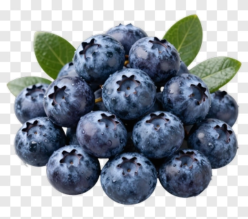Fresh Blueberry With Leaf PNG