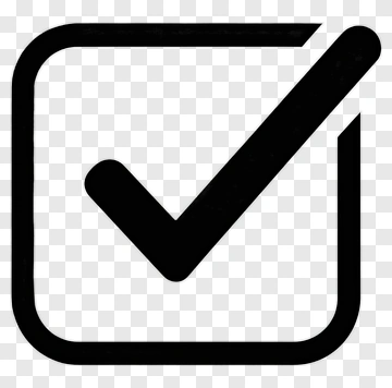 Black Checkmark In Square PNG