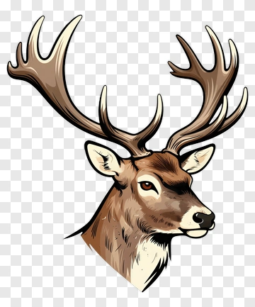 Stag With Antlers PNG