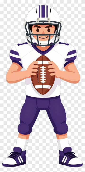 Football Player Holding Ball PNG