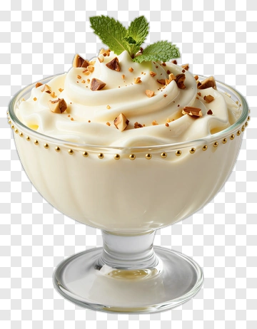 Whipped Cream Dessert With Mint And Chocolate PNG