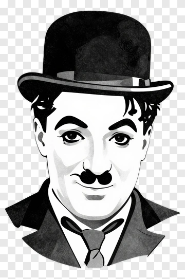 Charlie Chaplin In Classic Portrait PNG