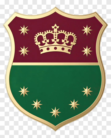 Royal Shield With Crown And Stars PNG