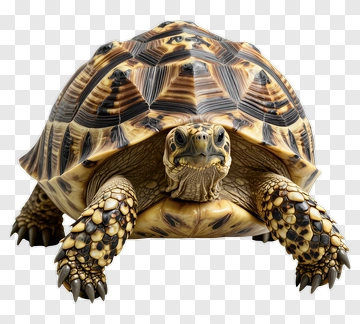 Turtle With Detailed Shell And Claws PNG