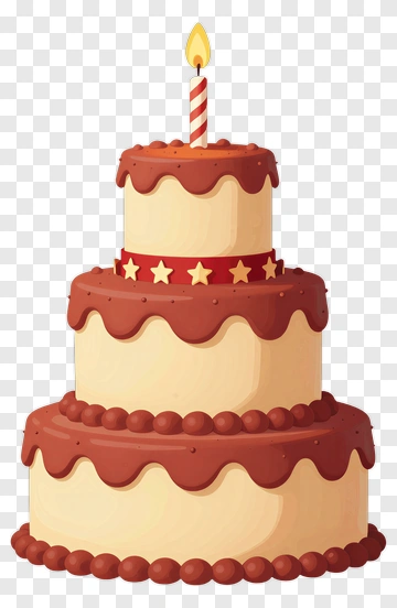 Birthday Cake With Candle PNG
