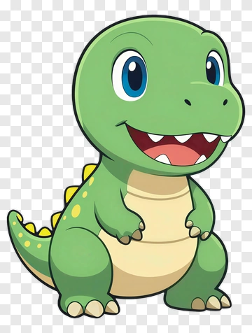 Cute Cartoon Baby Dinosaur PNG