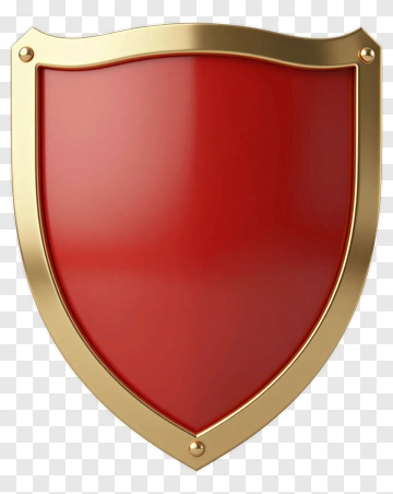 Red Shield With Gold Frame PNG