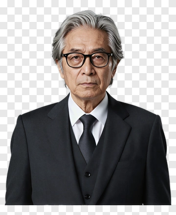 Elderly Man In Formal Attire PNG