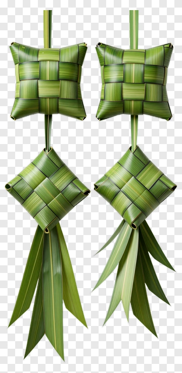 Woven Palm Leaf Bundles Hanging Decorations PNG