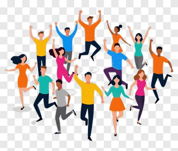 Group Of People Celebrating Together PNG