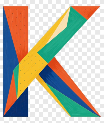 Letter K In Bold Geometric Design PNG