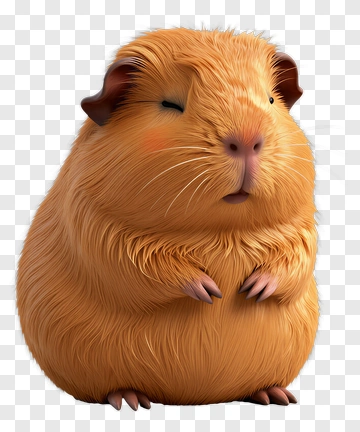 Cute Orange Guinea Pig PNG
