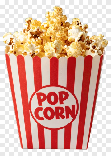 Red And White Popcorn Box PNG