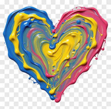 Heart Made Of Paint Splatter PNG