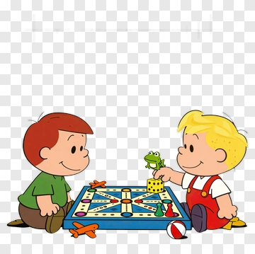 Two Boys Playing Board Game PNG