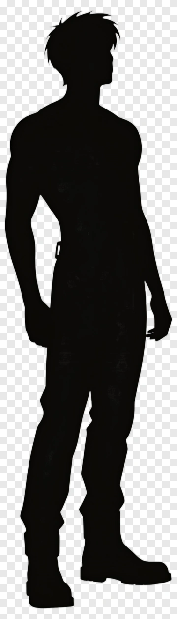 Black Silhouette Of A Standing Figure PNG
