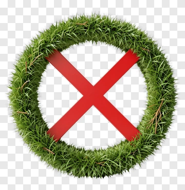 Grass Ring With Red X PNG