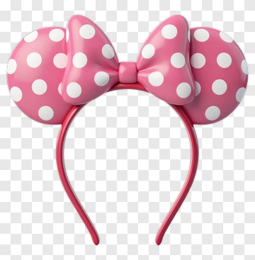 Minnie Mouse Ears With Polka Dots PNG