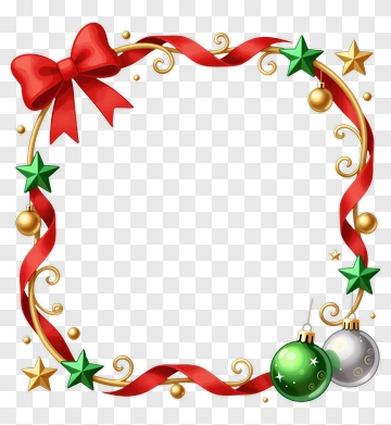 Christmas Ribbon Festive Frame PNG