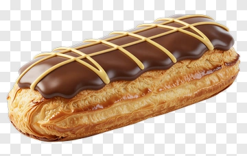 Chocolate Eclair With Caramel Glaze PNG